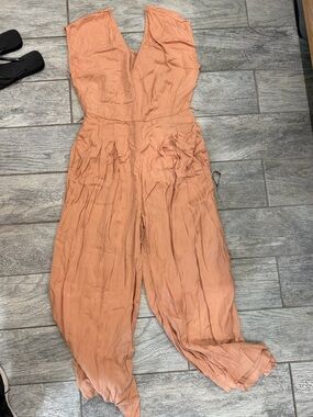 Gap s/s Peach Wide-Leg Jumpsuit